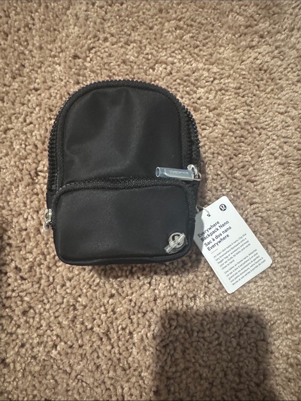 NWT Lululemon Compact Black Nano Backpack Pouch